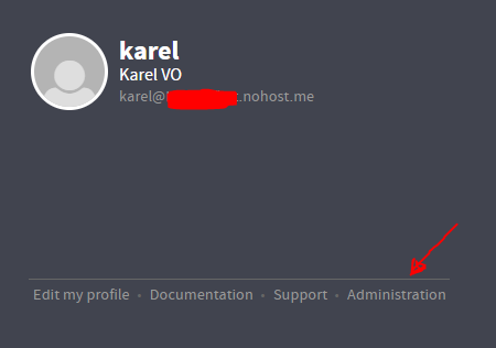 Click ‘Administration’…