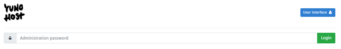 ..and enter your YunoHost admin password.