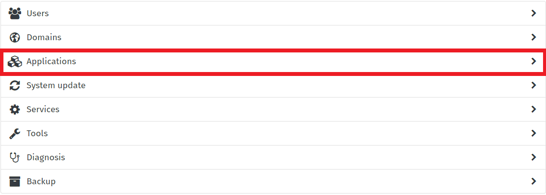 Under ‘Applications’, you’ll get a large list of one-click install apps. Check ’em out! 